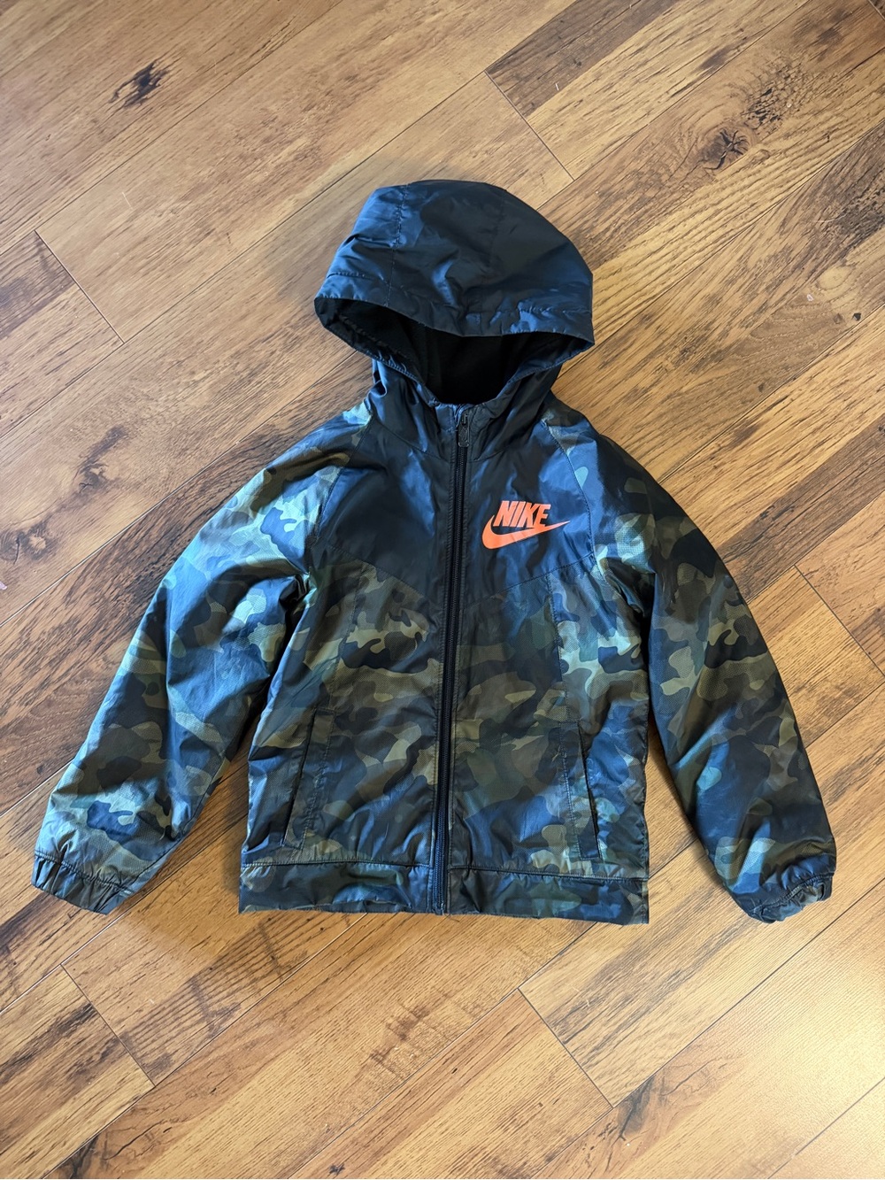 Nike Kids Camo Hooded Rain Jacket